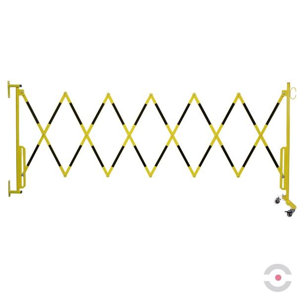 Barierka rozsuwana żółto-czarna ściana 4000mm