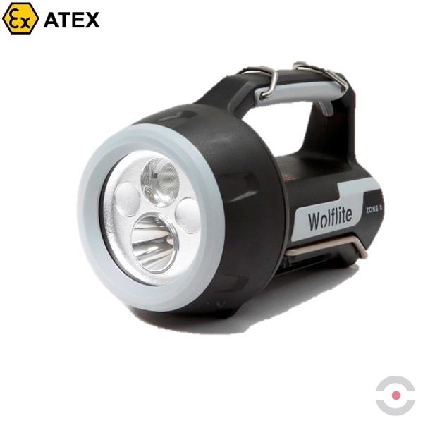 Latarka Ex ATEX Wolf XT75 akumulatorowa, kontrolna, 2* LED, Zone 0