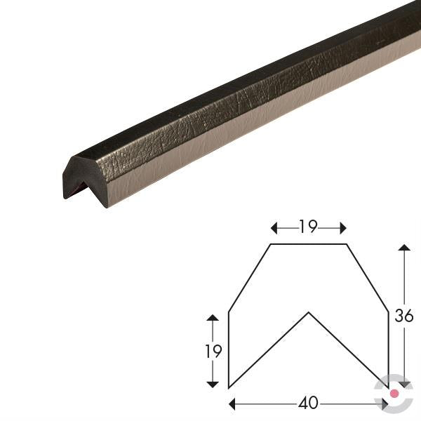 Narożnik Knuffi profil ostrzegawczo-ochronny typ AA, czarny, 1000 mm