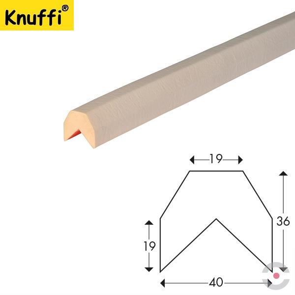 Narożnik Knuffi, profil ostrzegawczo-ochronny typ AA, biały, 1000 mm