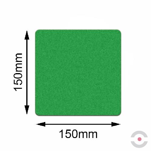 Taśma do wyznaczania ciągów komunikacyjnych, samoprzylepna, kwadrat, 150*150 mm, zielona, 10 sztuk