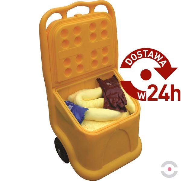 A Pojemnik mobilny Jonesco Unikart, na materiały sypkie, 75 l, żółty 2