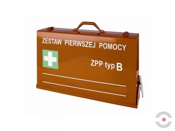 Zestaw pierwszej pomocy Topserw typ B, od 5 do 50 osób, stalowa walizka, kolor pomarańczowy