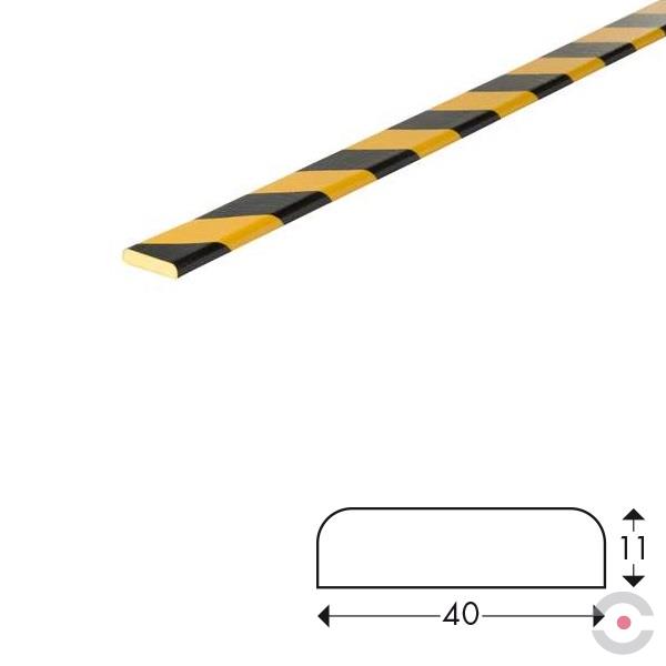 Z Profil ochronny magnetyczny TYP F, żółto - czarny, 1 m 2