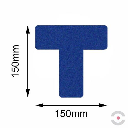 Taśma do wyznaczania ciągów komunikacyjnych, samoprzylepna, w kształcie litery T, 150*150 mm, niebieska, 10 sztuk