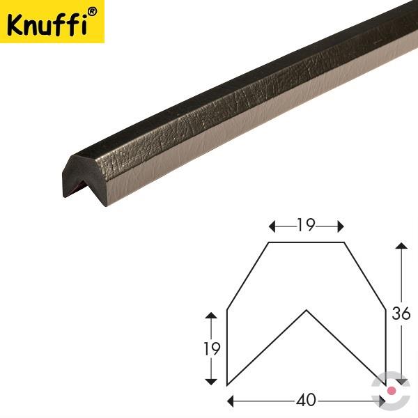 Narożnik Knuffi profil ostrzegawczo-ochronny typ AA, czarny, 1000 mm