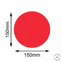Oznakowanie podłogi z antypoślizgową powierzchnią SAFETY czerwone koło, 150x150 mm, opakowanie 10 szt