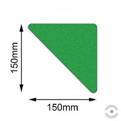 Taśma do wyznaczania ciągów komunikacyjnych, samoprzylepna, trójkąt, 150*150 mm, zielona, 10 sztuk