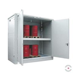 Magazyn ognioodporny Topserw, EI90, 2 poziomy/1 segment, 4*1000 l KTC/IBC, 1*1000 l, 1*drzwi dwuskrzydłowe